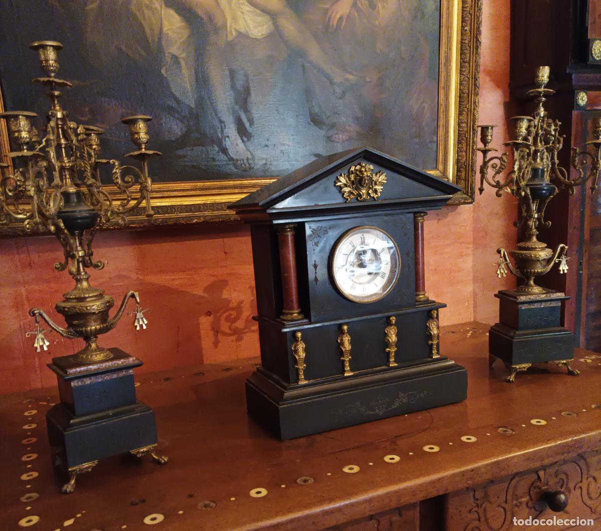 Relojes de carga manual: Reloj de sobremesa Del S XIX. - Foto 19