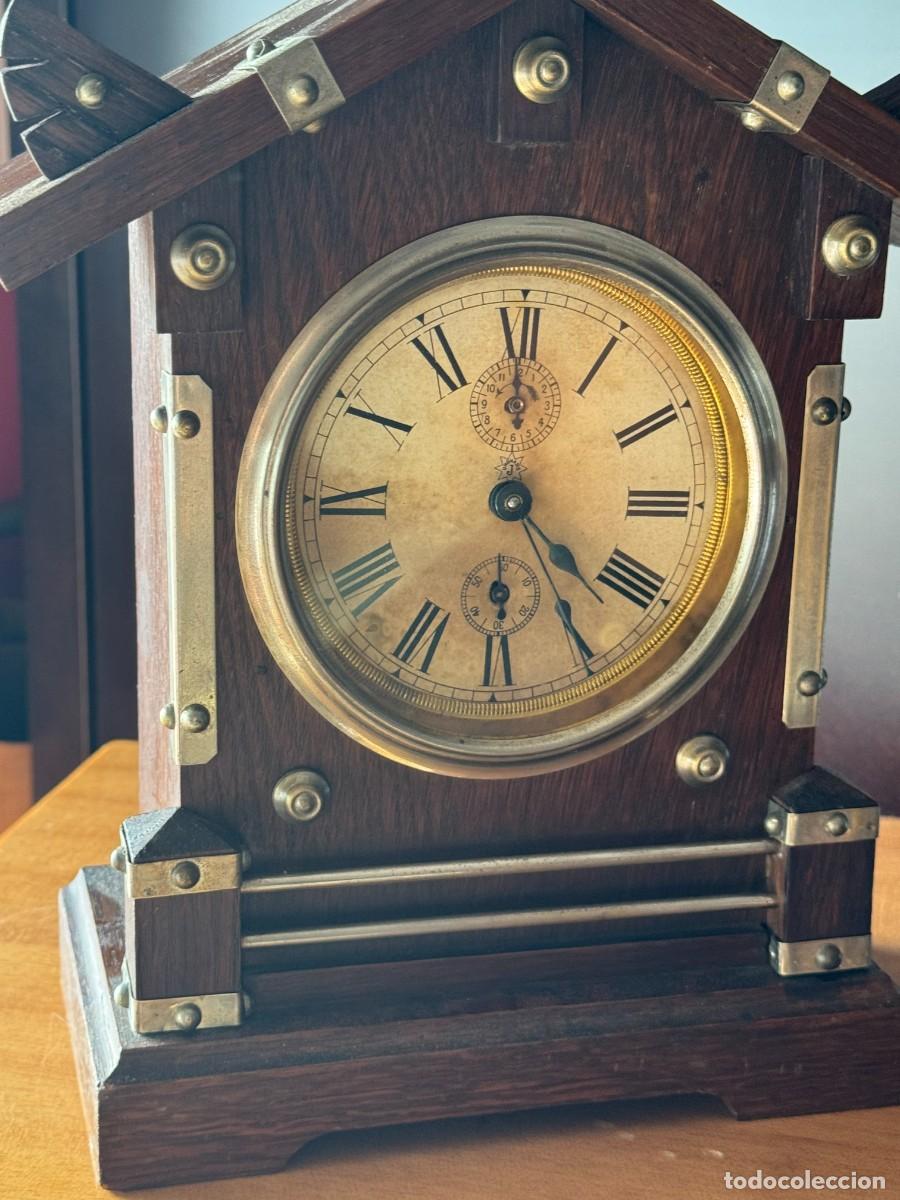 Relojes de carga manual: Antiguo reloj sobremesa - Foto 2