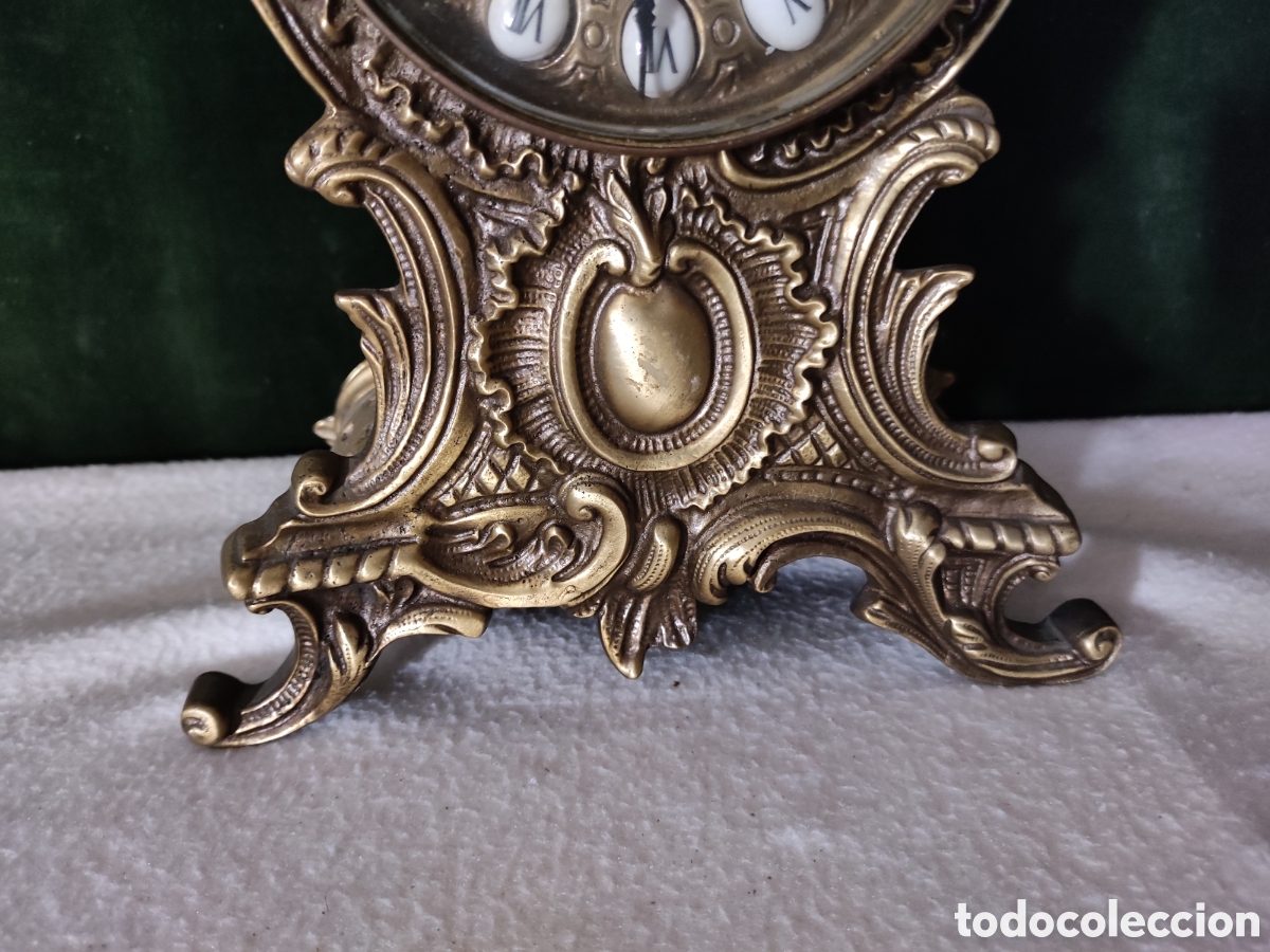 Relojes de carga manual: Reloj de sobremesa de estilo franc&eacute;s en bronce - Foto 2