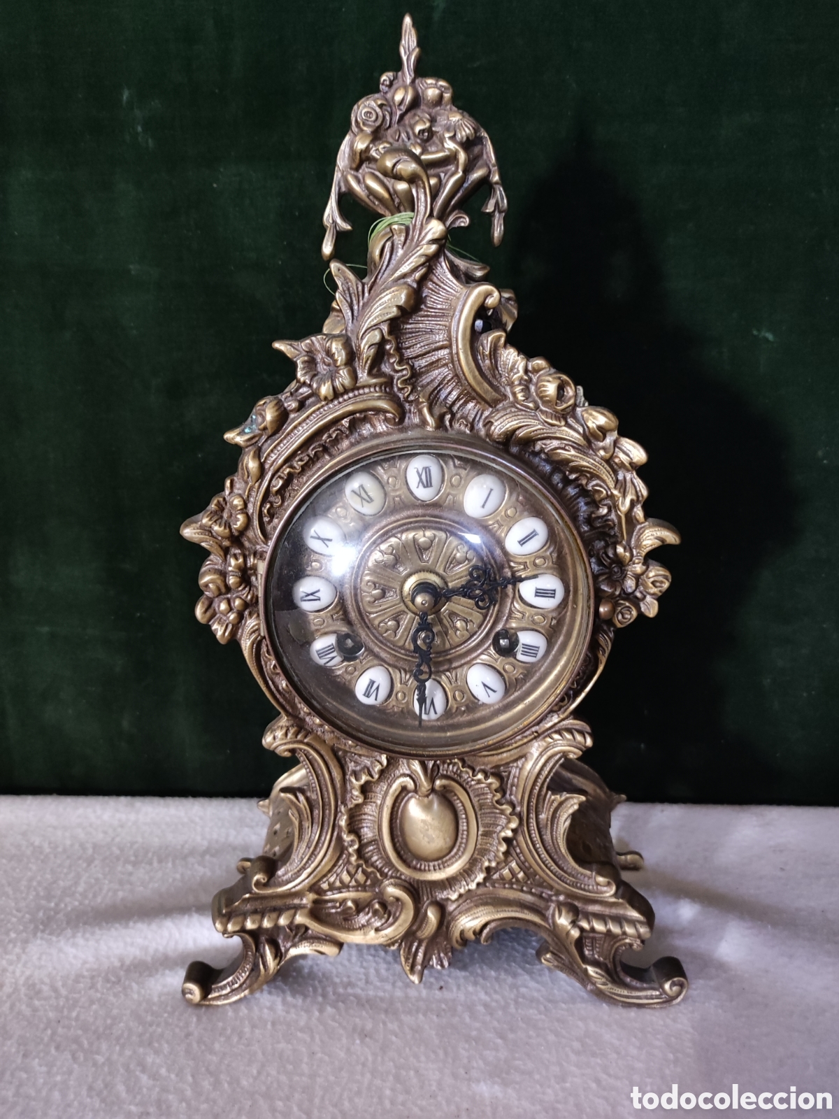 Relojes de carga manual: Reloj de sobremesa de estilo franc&eacute;s en bronce - Foto 1
