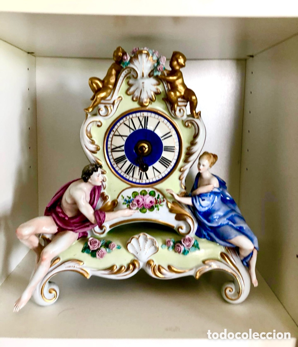 Relojes de carga manual: Reloj porcelana Capodimonte - Foto 1