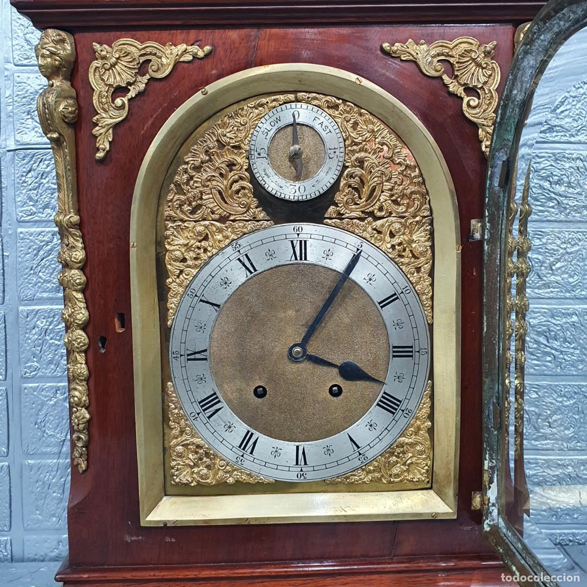 Relojes de carga manual: Reloj de sobremesa en caoba y bronce - Foto 4