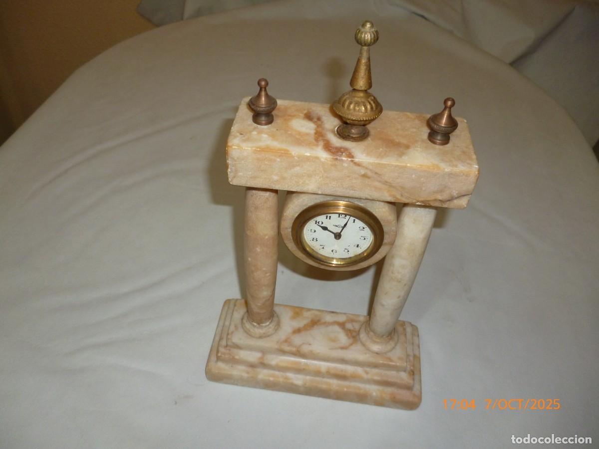 Relojes de carga manual: reloj columnas marmol o alabastro - Foto 2