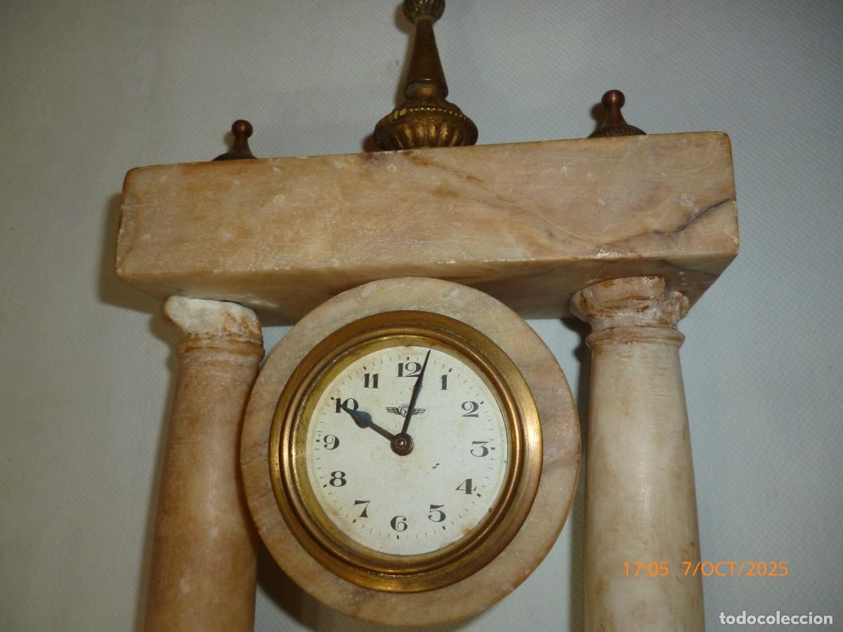 Relojes de carga manual: reloj columnas marmol o alabastro - Foto 4