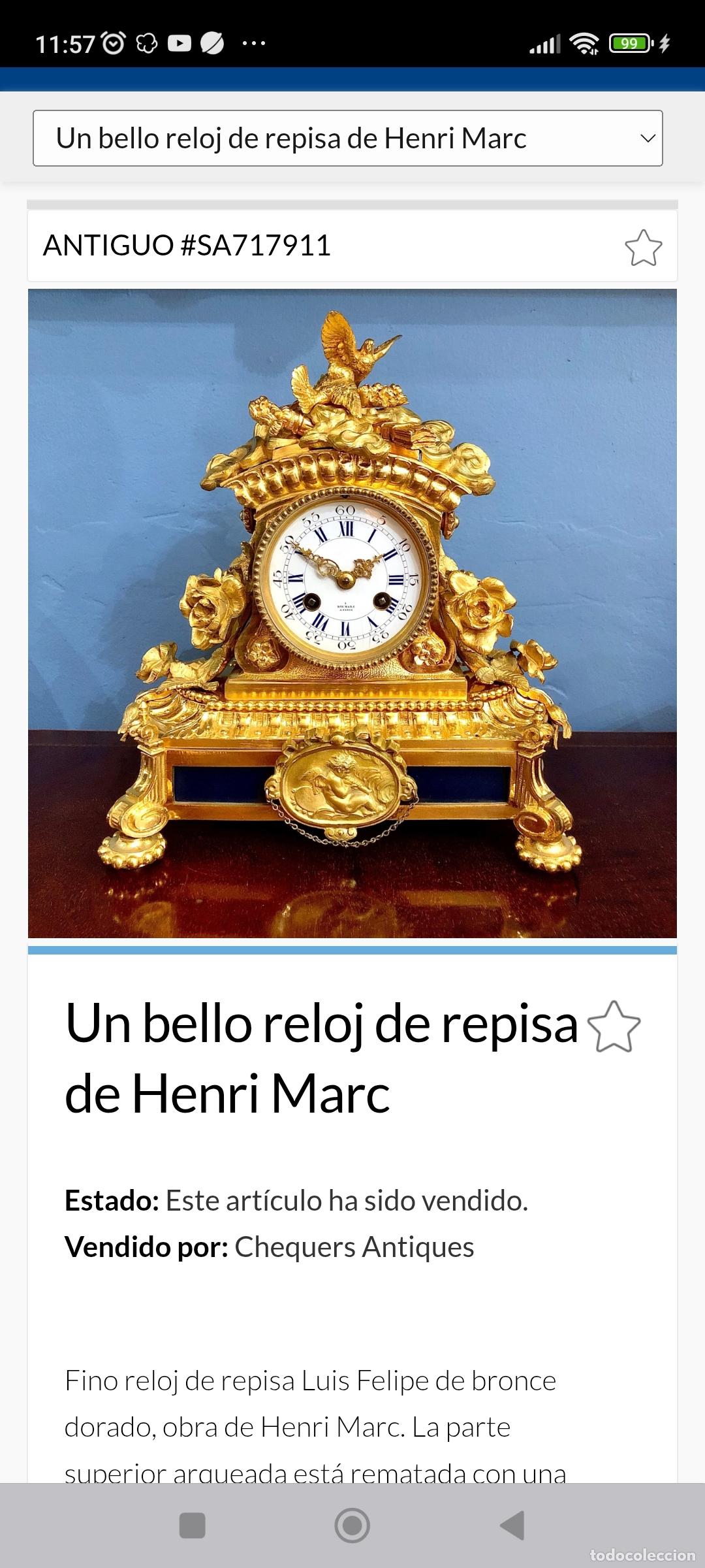 Relojes de carga manual: Reloj imperio.Del Siglo XIX - Foto 29