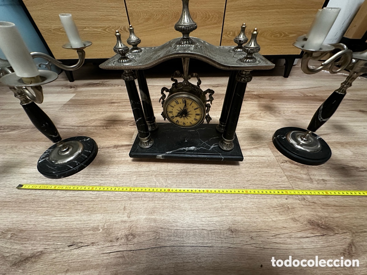 Relojes de carga manual: Guarnici&oacute;n m&aacute;rmol negro - Foto 5