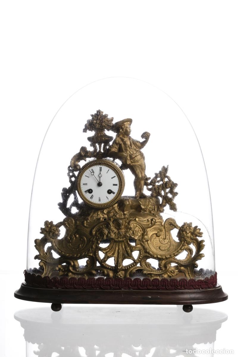 Relojes de carga manual: RELOJ DE MESA FRANC&Eacute;S, CON C&Uacute;PULA - Foto 1