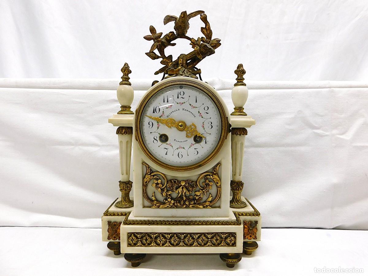 Relojes de carga manual: RELOJ SOBREMESA CON CANDELABROS - Foto 2