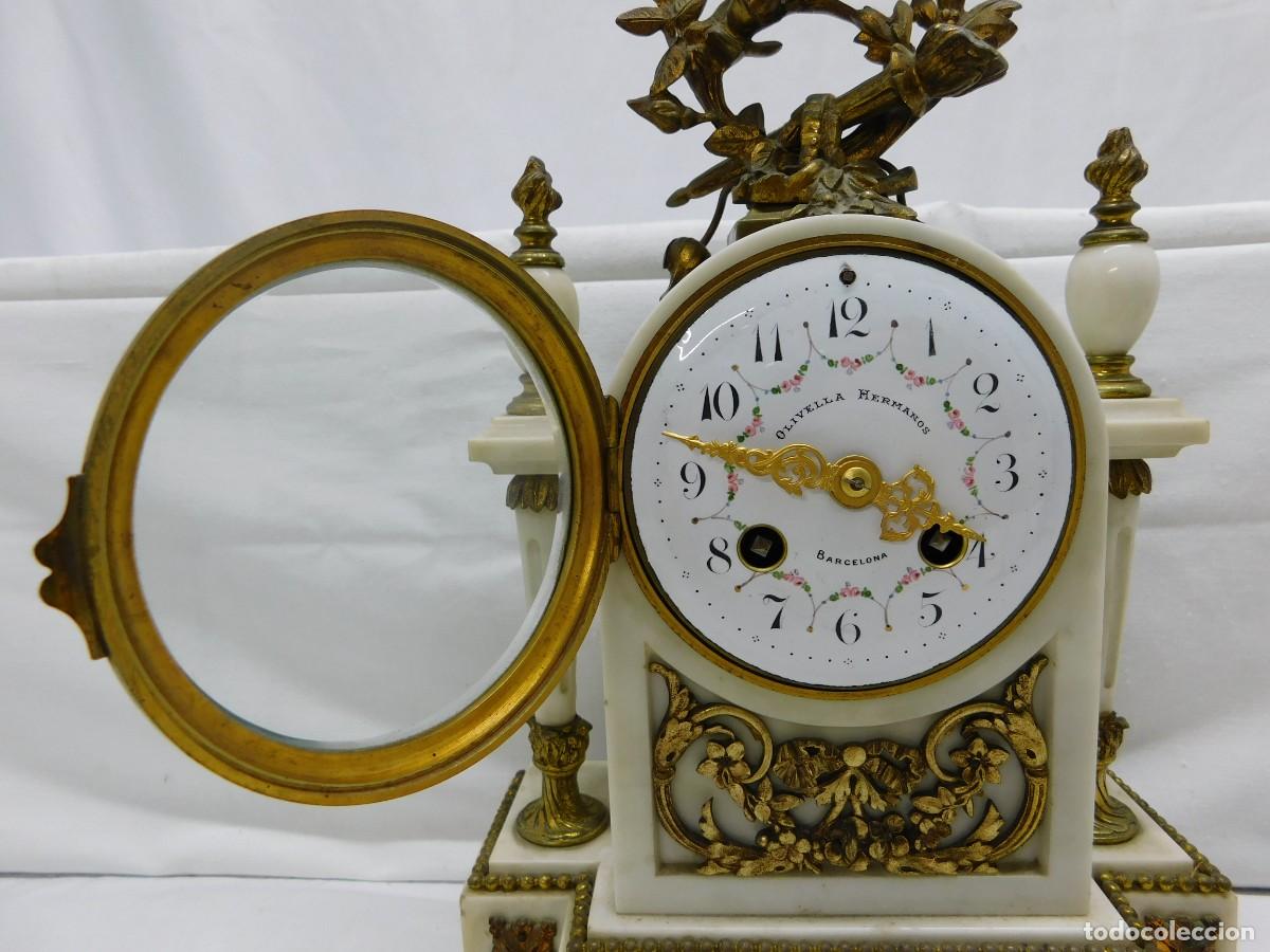 Relojes de carga manual: RELOJ SOBREMESA CON CANDELABROS - Foto 5
