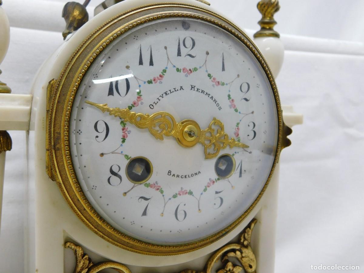 Relojes de carga manual: RELOJ SOBREMESA CON CANDELABROS - Foto 8