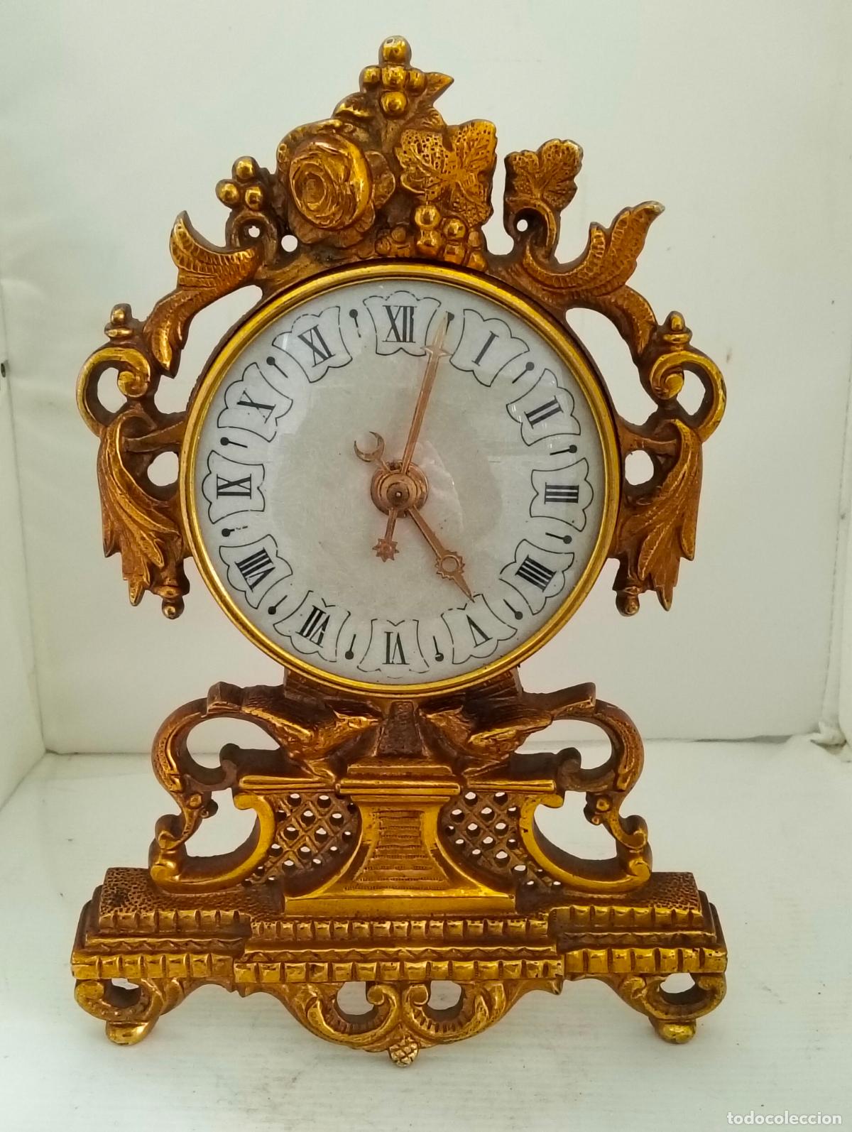 Relojes de carga manual: RELOJ SOBREMESA DE BRONCE, NO FUNCIONA - Foto 1
