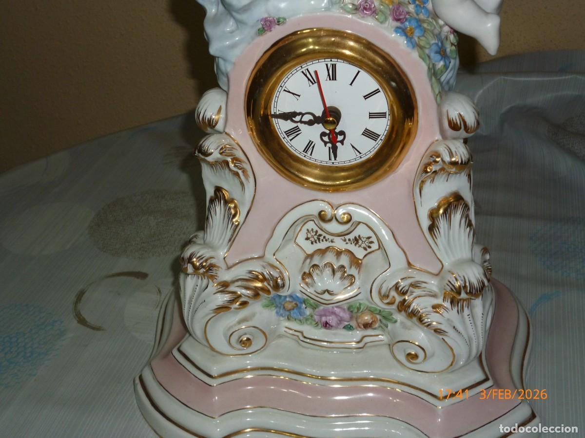 Relojes de carga manual: reloj sobremesa de loza - Foto 5