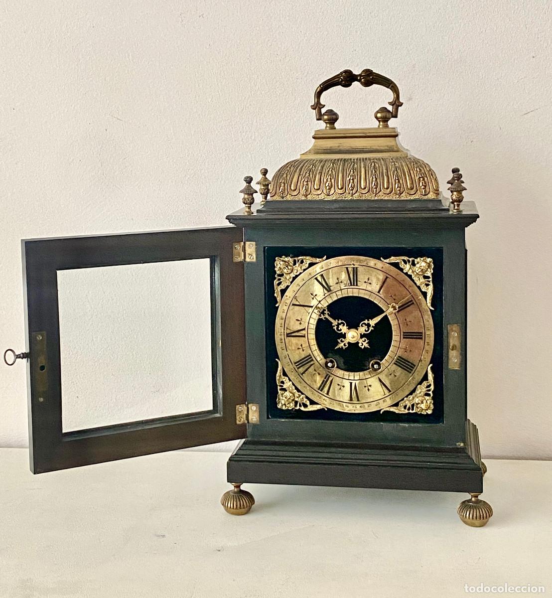 Relojes de carga manual: Reloj bracket ingl&eacute;s siglo XIX - Foto 4