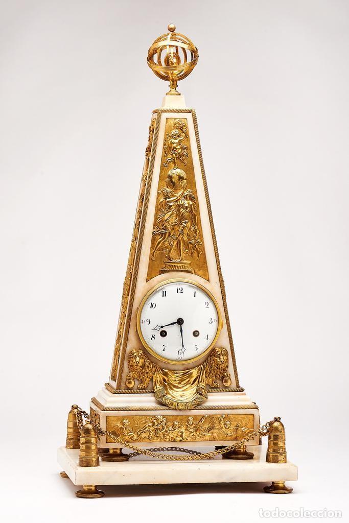 Relojes de carga manual: RELOJ OBELISCO DE PENDULO LUIS XVI. - Foto 4