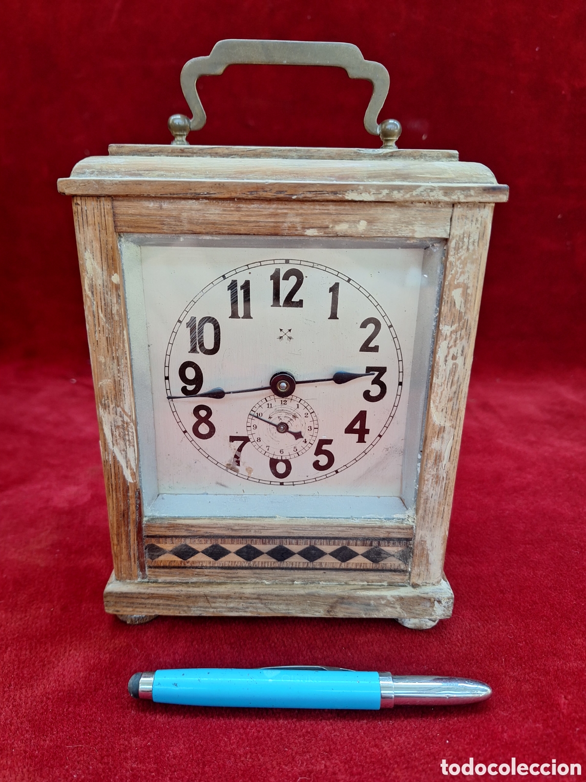 Relojes de carga manual: Antiguo reloj despertador de sobremesa Junghans! Alemania.