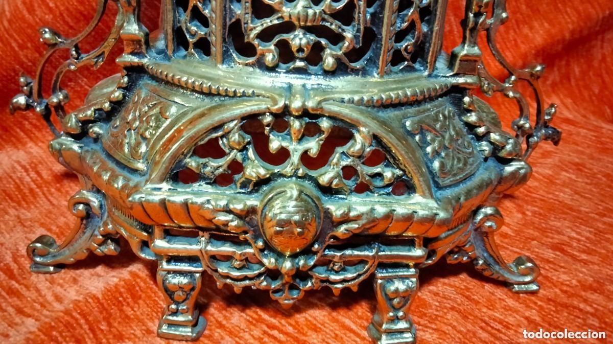 Relojes de carga manual: antiguo reloj de bronce macizo - Foto 13