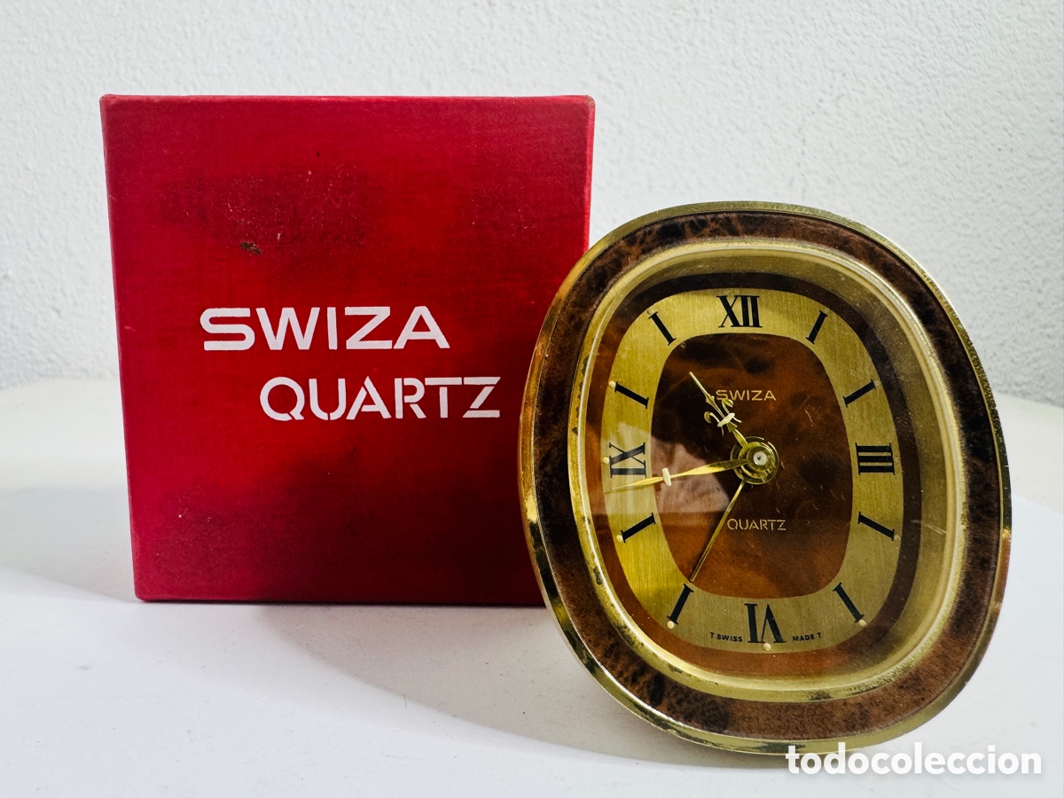 Relojes de carga manual: Swiza Quartz Reloj Despertador Switzerland Made