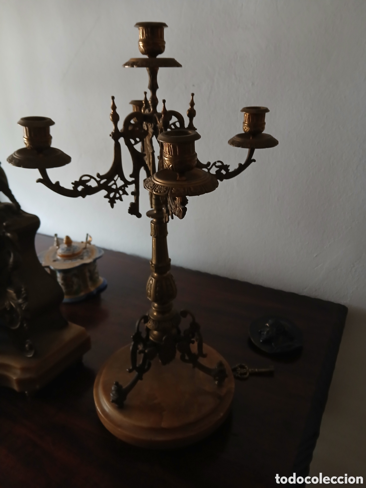 Relojes de carga manual: Conjunto de reloj y candelabros - Foto 4