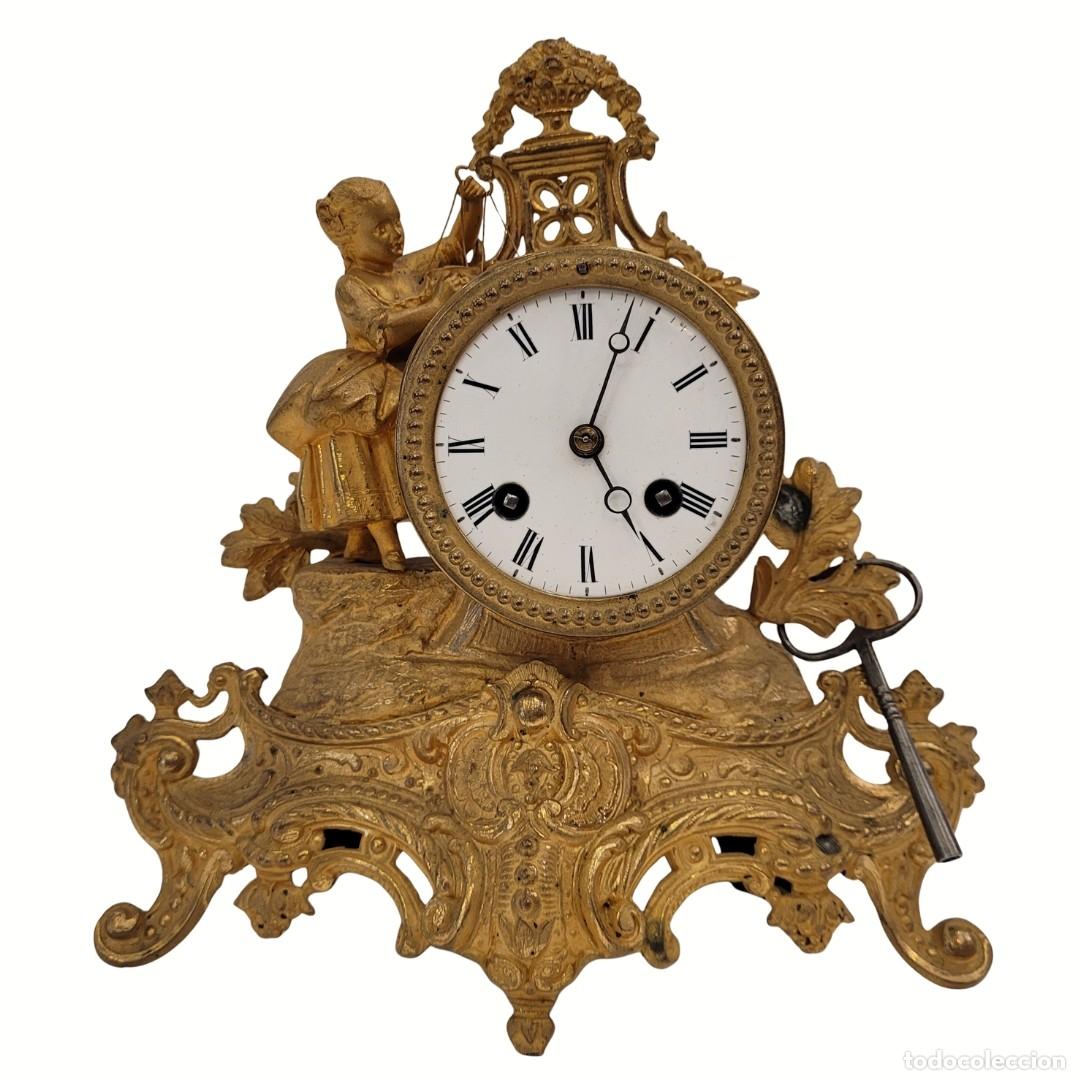 Relojes de carga manual: Reloj de mesa &ldquo;Ni&ntilde;a&rdquo;, maquinaria Par&iacute;s, Napole&oacute;n III, f. s. XIX - Francia