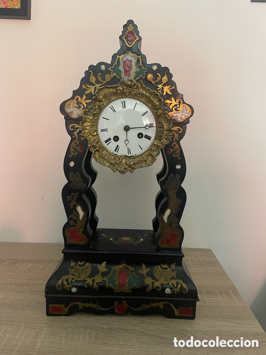 Relojes de carga manual: Reloj sobremesa Gardien Paris Cheron Boulle 1859 bronce