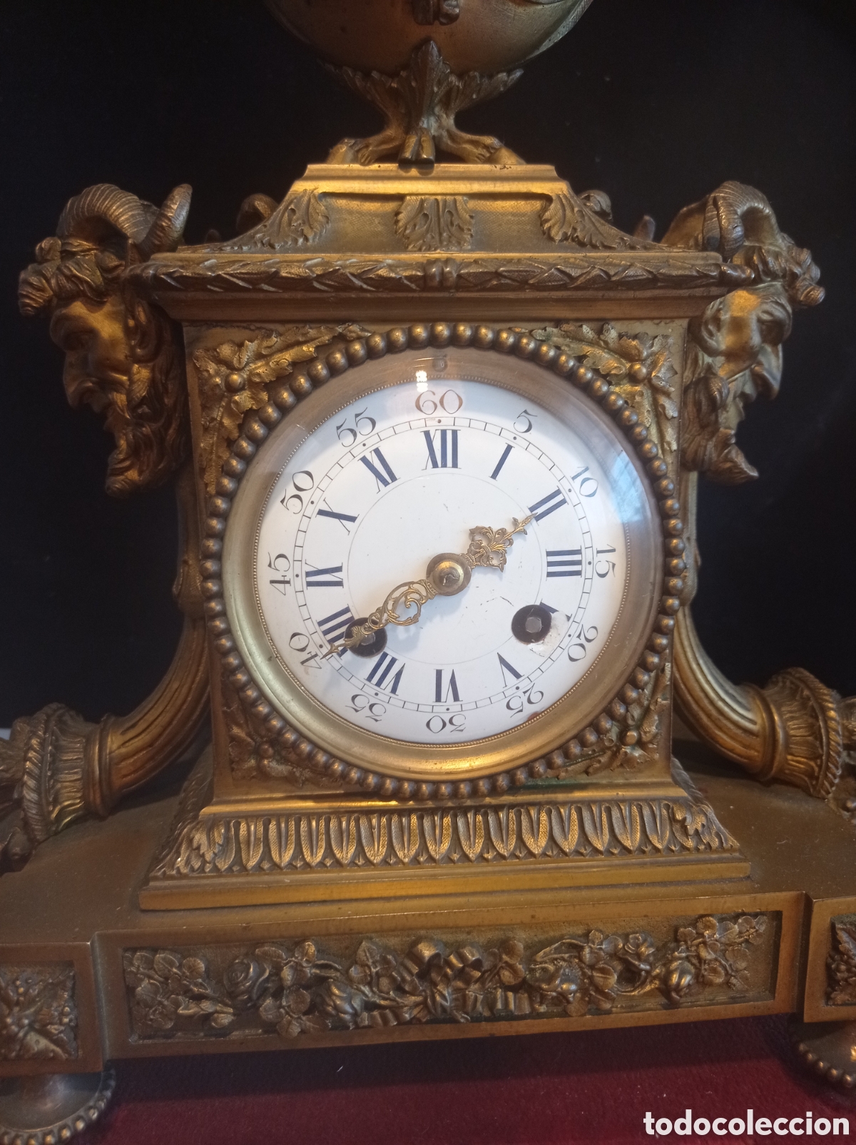 Relojes de carga manual: Reloj Franc&eacute;s con peana - Foto 2