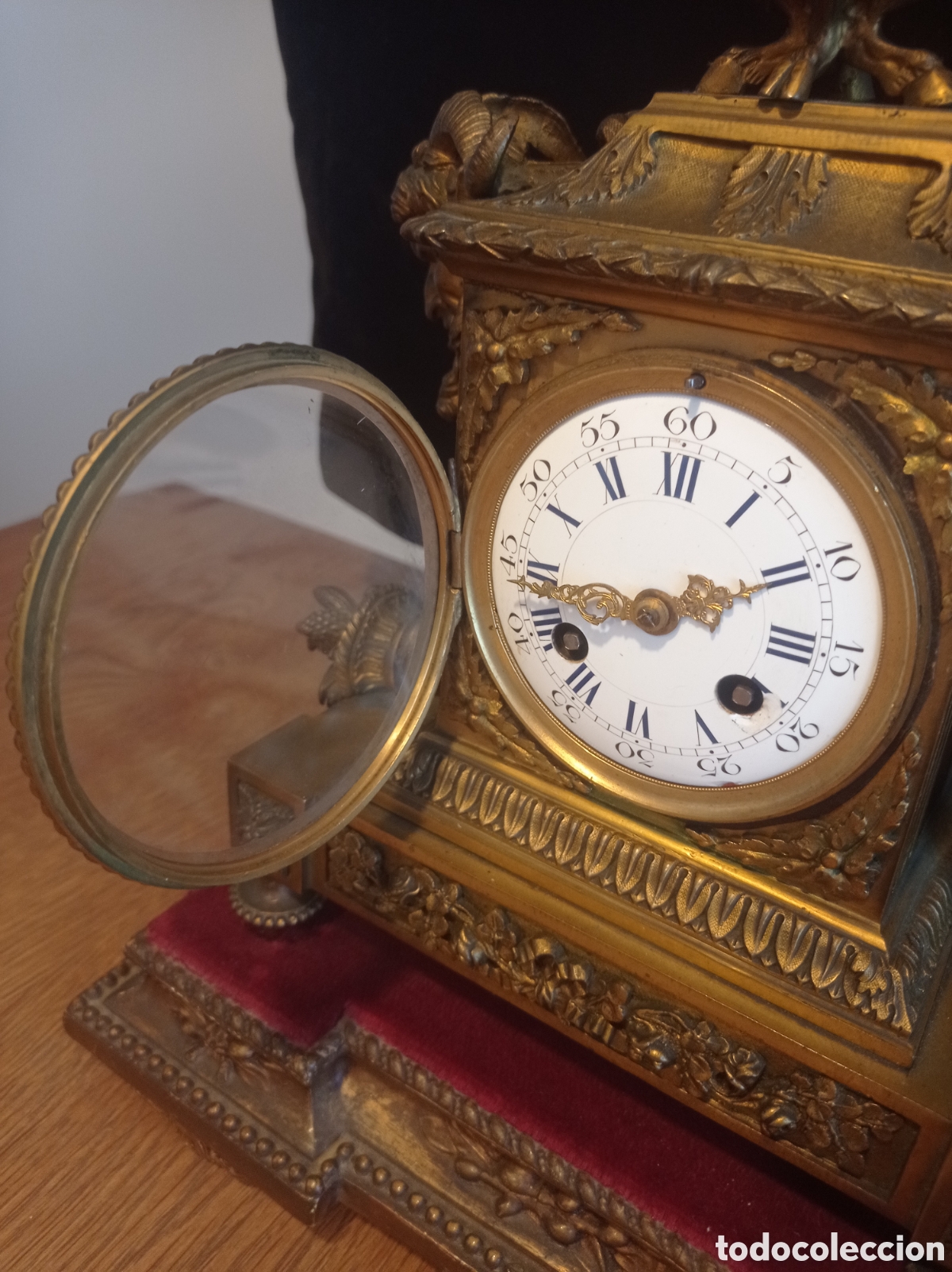Relojes de carga manual: Reloj Franc&eacute;s con peana - Foto 8