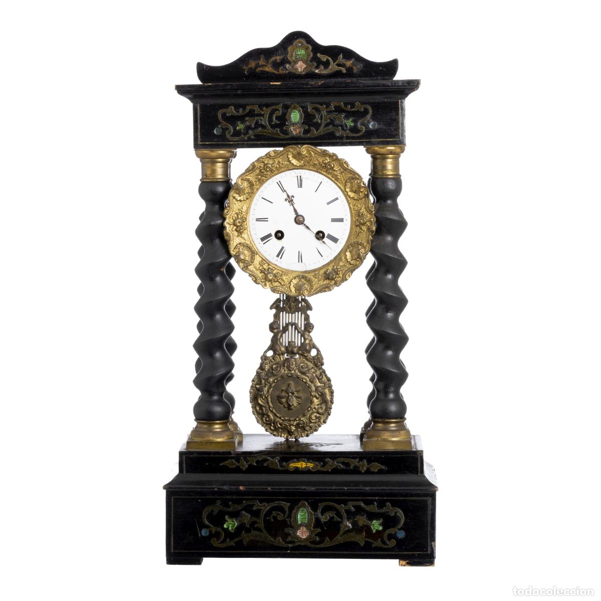 Horloges &agrave; remontage manuel: Relojes - Reloj de mesa de p&oacute;rtico estilo Imperio - siglo XIX