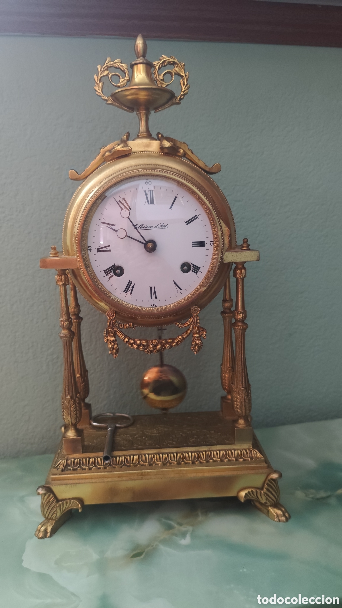 Relojes de carga manual: Reloj de sobremesa vintage