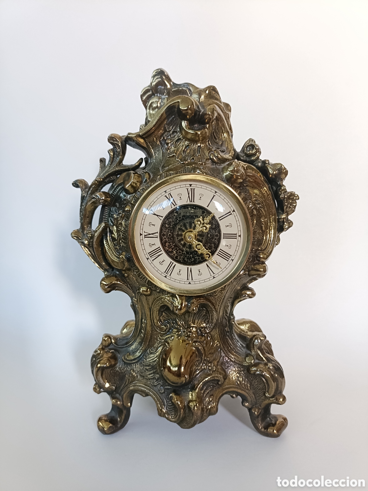 Relojes de carga manual: Reloj de Sobremesa de Bronce Mercedes Alemania (22x14 cm)