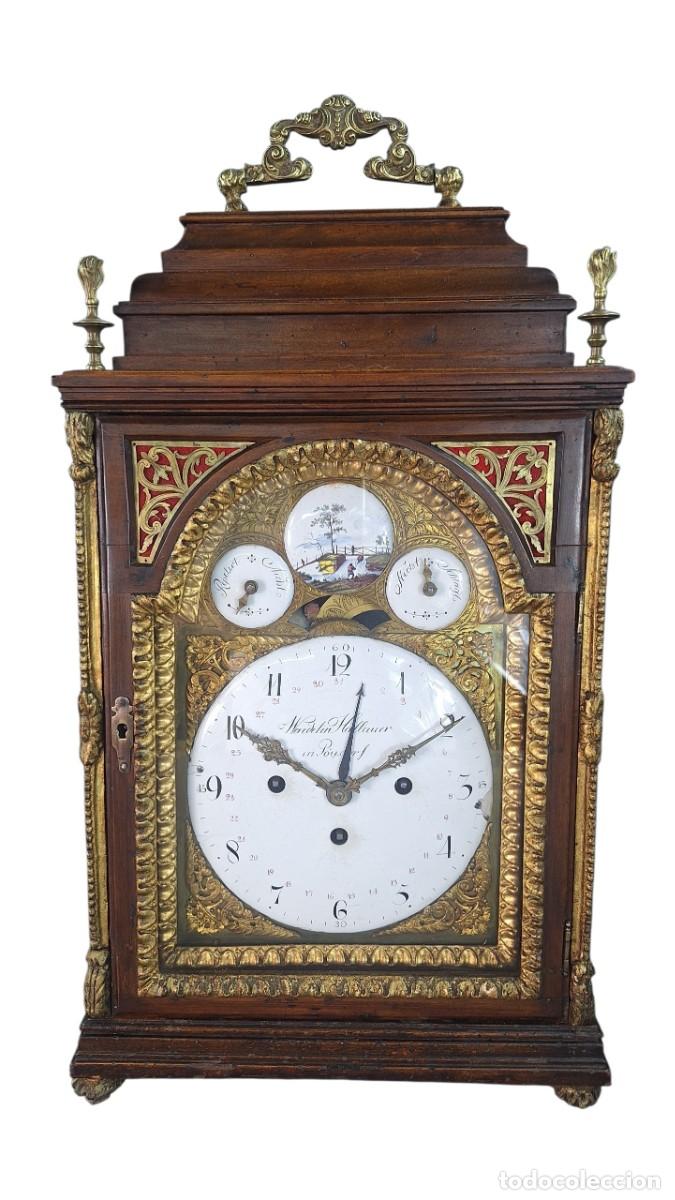 Relojes de carga manual: Reloj bracket. Firmado Wendelin Hallauer. Poystorf. Austria Siglo XVIII. 55 x 29 x 14,5 cm.