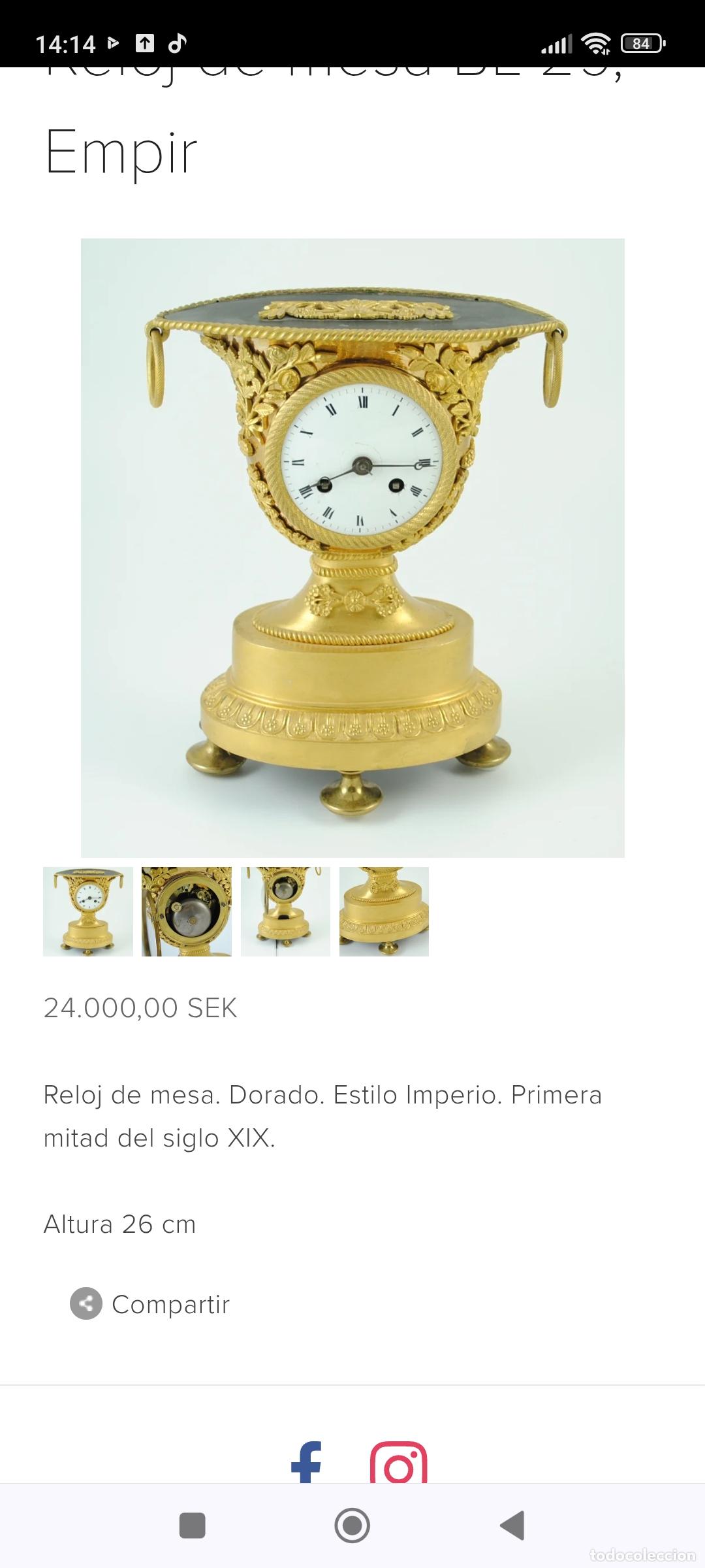 Relojes de carga manual: Reloj imperio.Del Siglo XIX - Foto 26