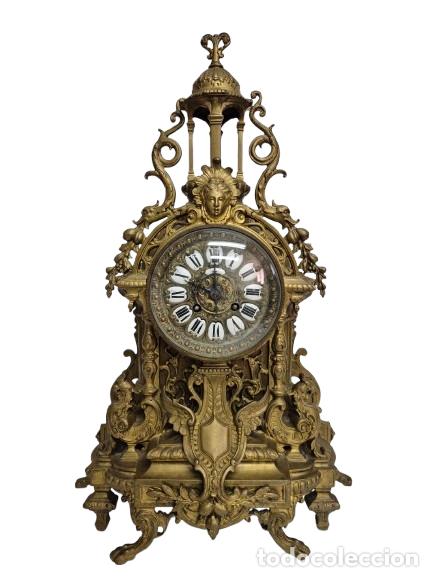 Kaminuhren: Reloj de Sobremesa, Chimenea, Napole&oacute;n III, Francia - Bronce Cincelado