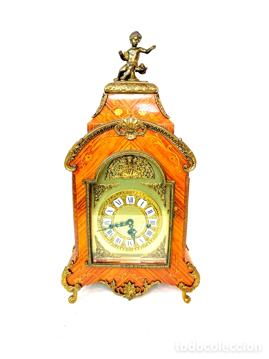 Relojes de carga manual: Reloj Bracket de tipo Imperio By Kienzle alemania finales S. XIX