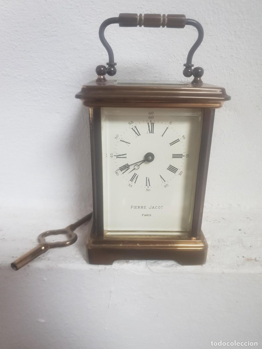 Relojes de carga manual: Reloj de carruaje bronce pierre jacot PARIS