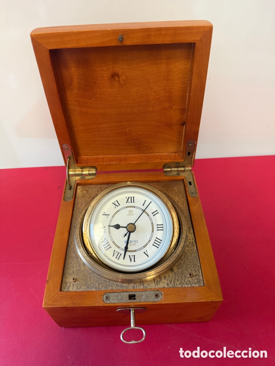 Relojes de carga manual: Reloj N&aacute;utico Lamont Marine con Caja Madera