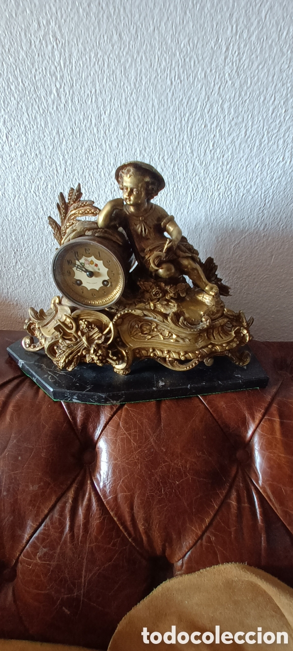 Relojes de carga manual: Reloj de sobremesa en bronce - Foto 12