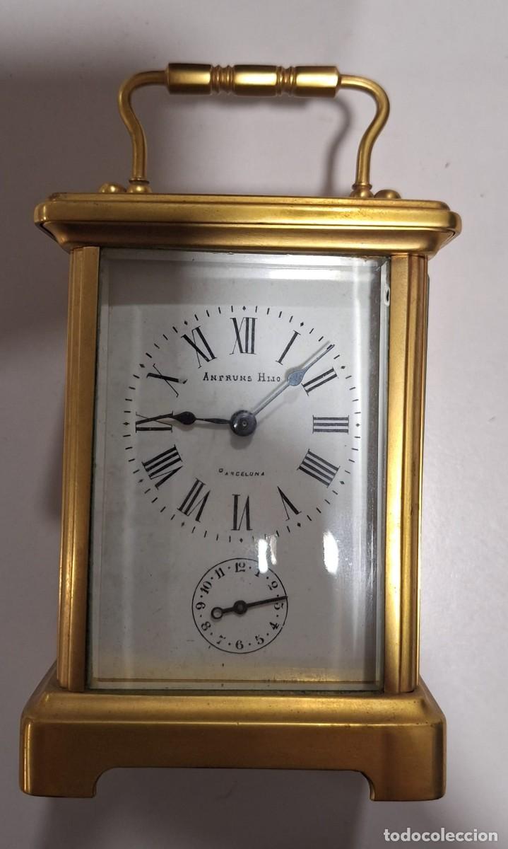 Relojes de carga manual: Reloj de carruaje o viaje. Anfruns Hijo, Barcelona.