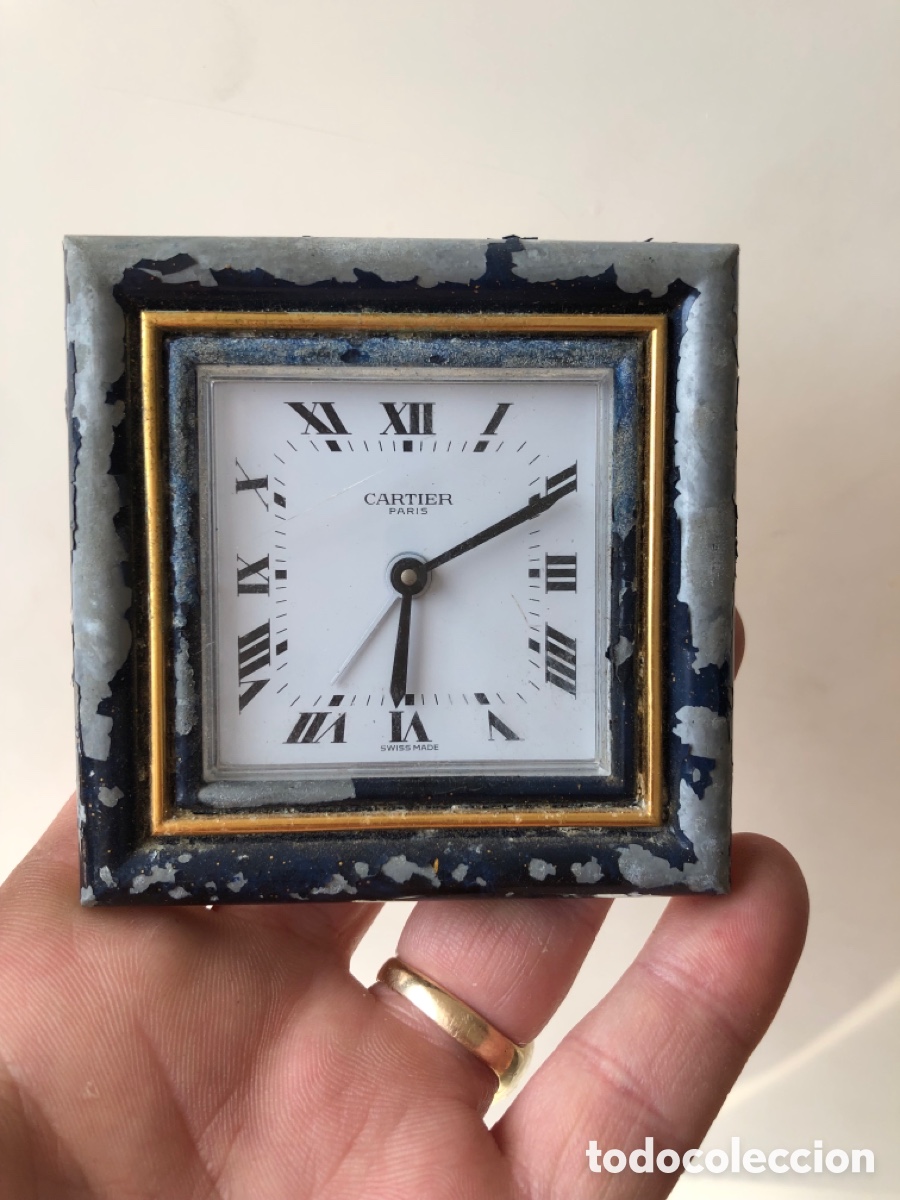 Relojes de carga manual: Reloj sobremesa cartier alarma