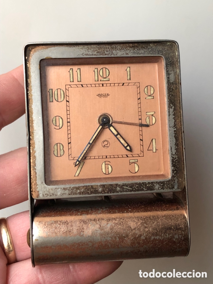 Relojes de carga manual: Reloj jaeger sobremesa 2 d&iacute;as de cuerda alarma sonora