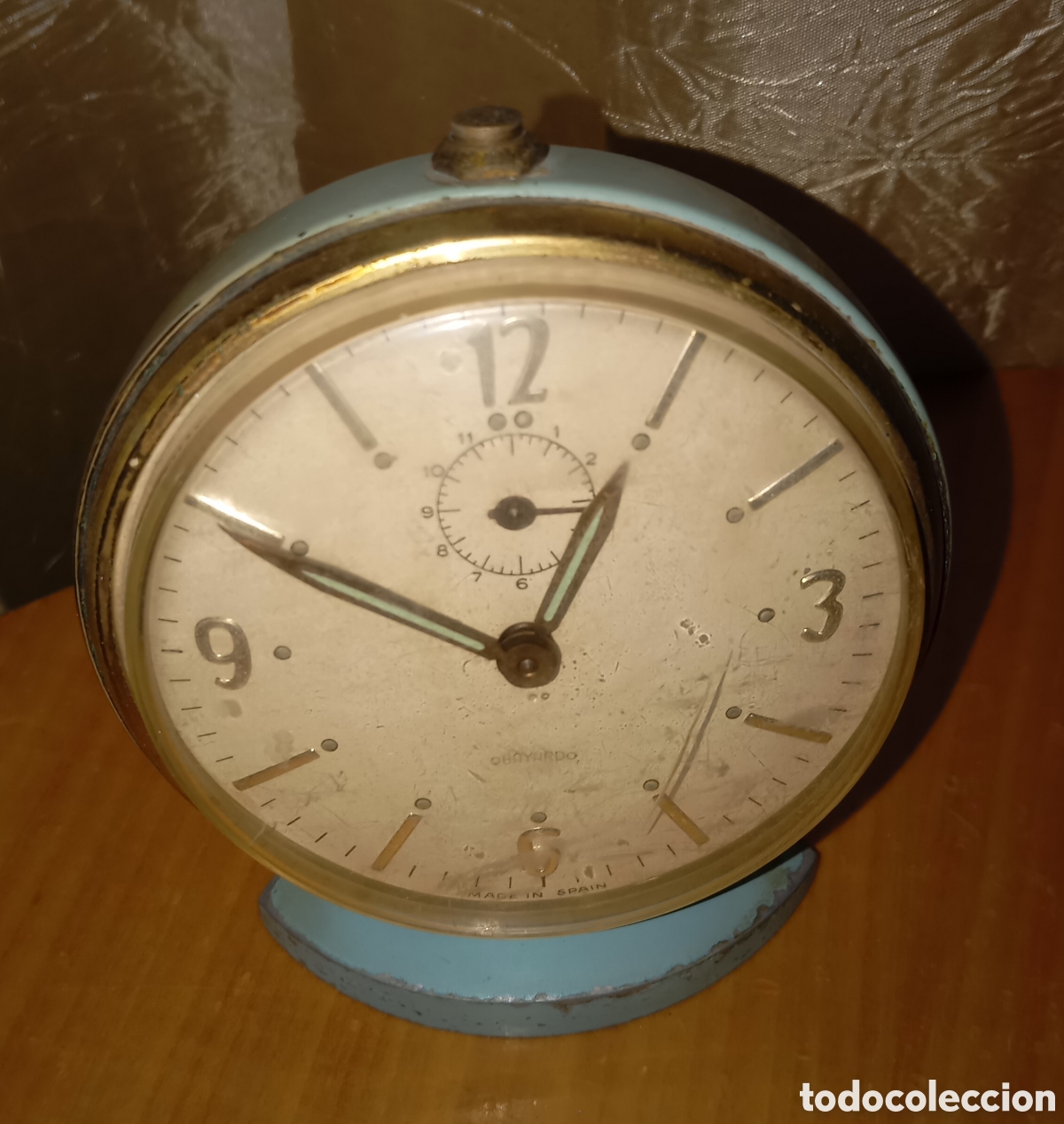 Relojes de carga manual: Reloj obayardo sobremesa muy antiguo