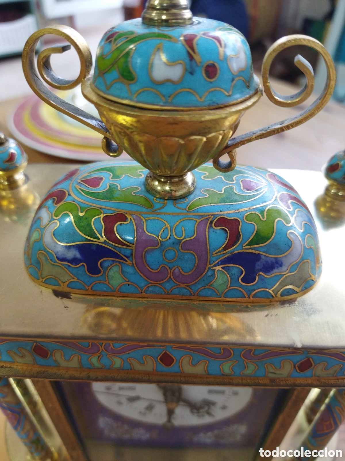 Relojes de carga manual: Reloj sobremesa cloisonne - Foto 5