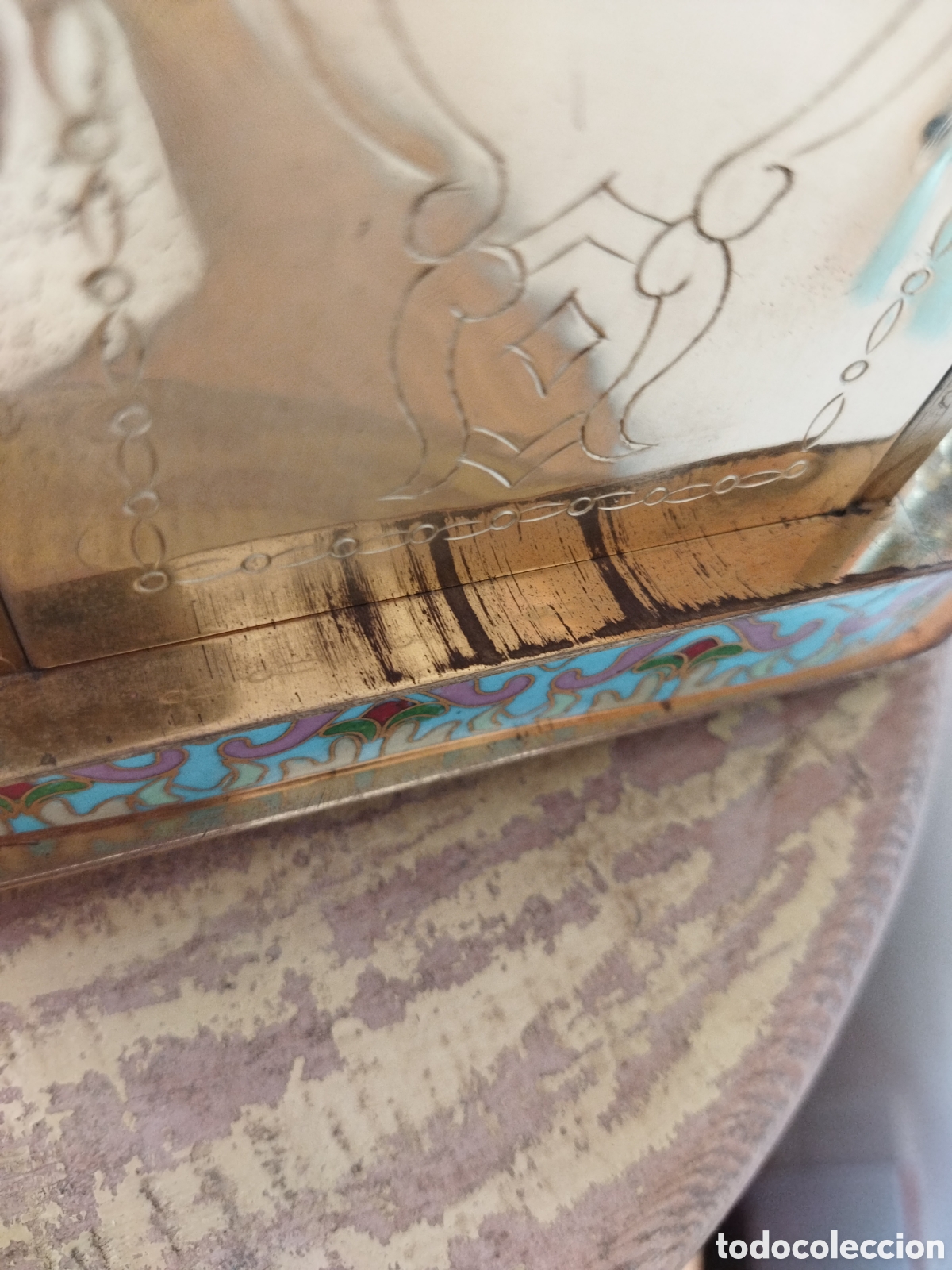 Relojes de carga manual: Reloj sobremesa cloisonne - Foto 6