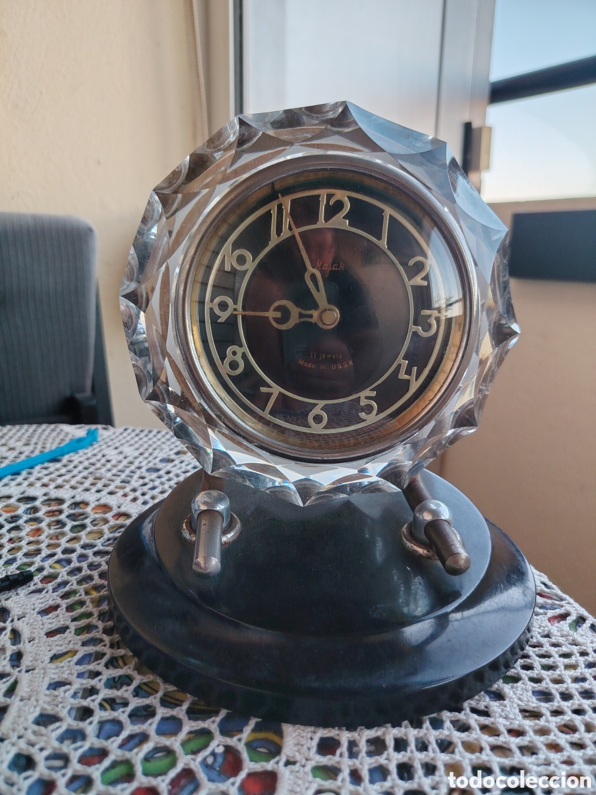 Relojes de carga manual: ANTIGUO RELOJ DE CRISTAL FABRICACI&Oacute;N SOVI&Eacute;TICA