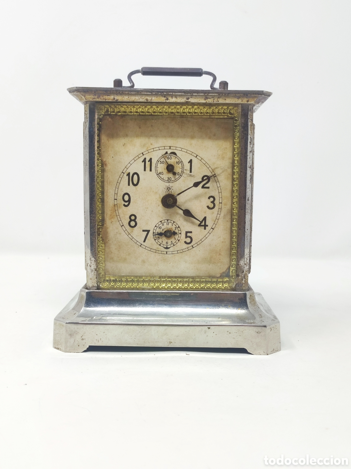 Relojes de carga manual: Reloj de Carruaje Junghans (1911) &ndash; Soner&iacute;a y Alarma &ndash; Con Llave Original