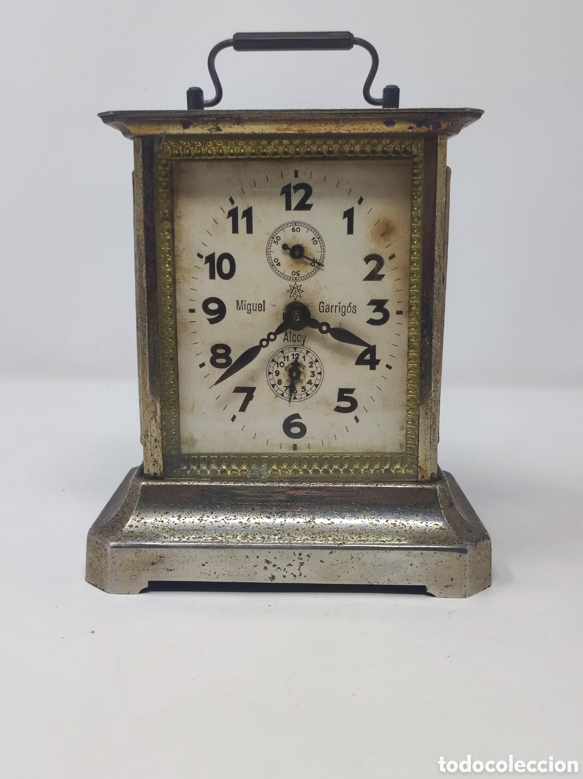 Relojes de carga manual: Antiguo Reloj de Carruaje JUNGHANS - Mayo de 1902 - Funciona con Llave Original
