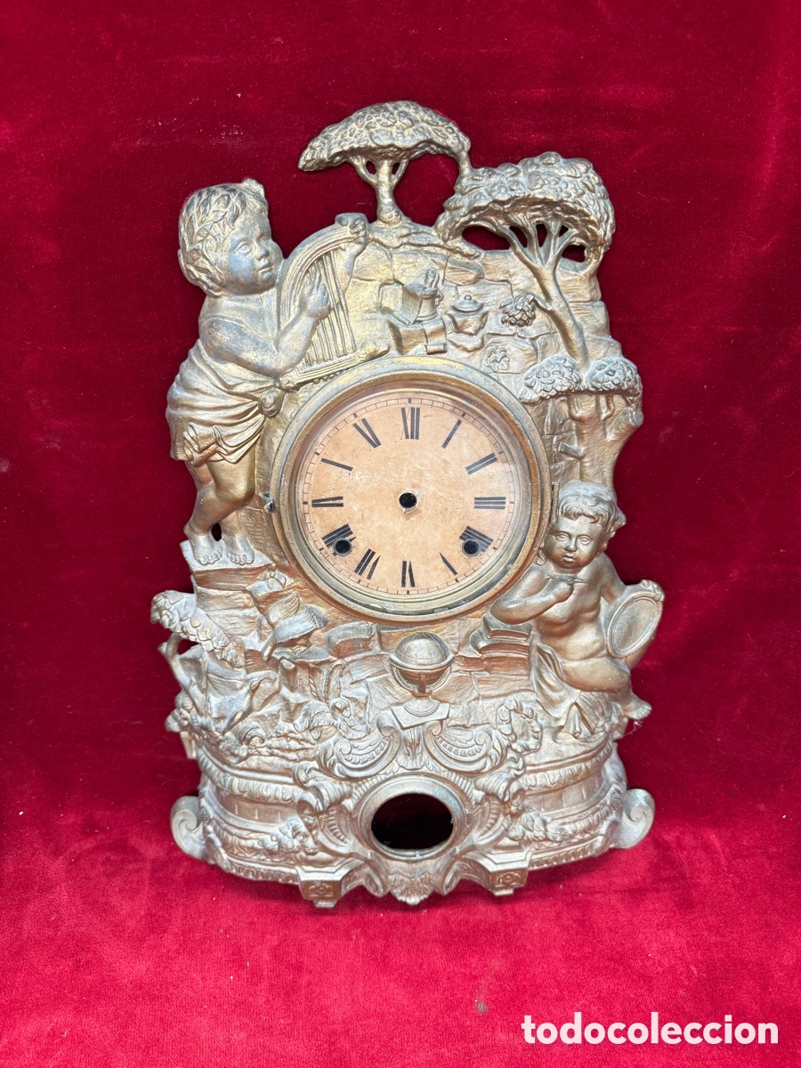 Relojes de carga manual: Antiguo frontal de reloj Frances del siglo XIX!