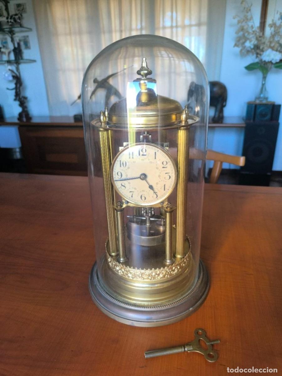 Relojes de carga manual: GRAN RELOJ DE TORSION 400 DIAS CUPULA DE CRISTAL ALTURA 42 CM FUNCIONA PERFECTAMENTE