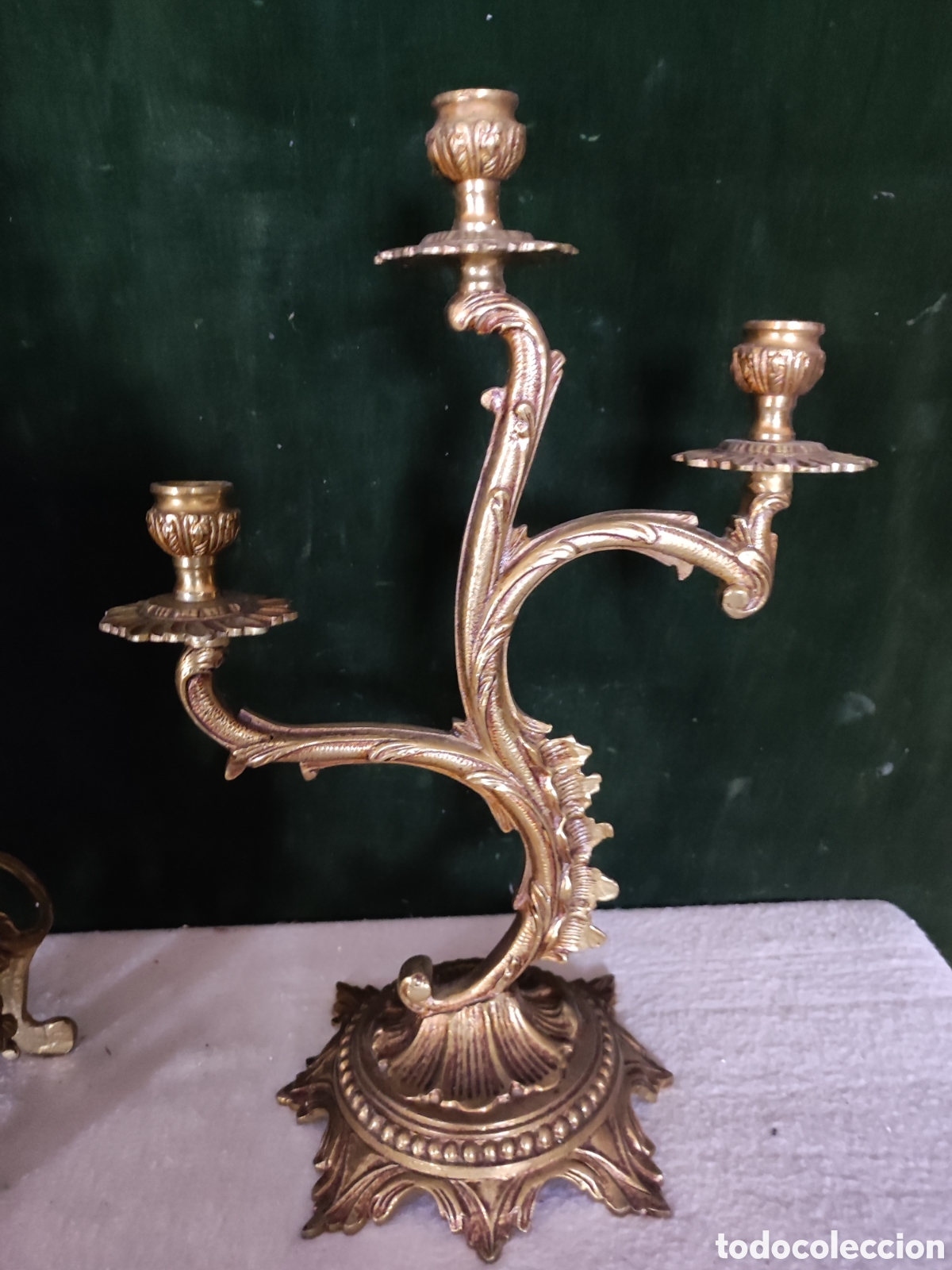 Relojes de carga manual: Reloj de sobremesa con candelabros - Foto 2