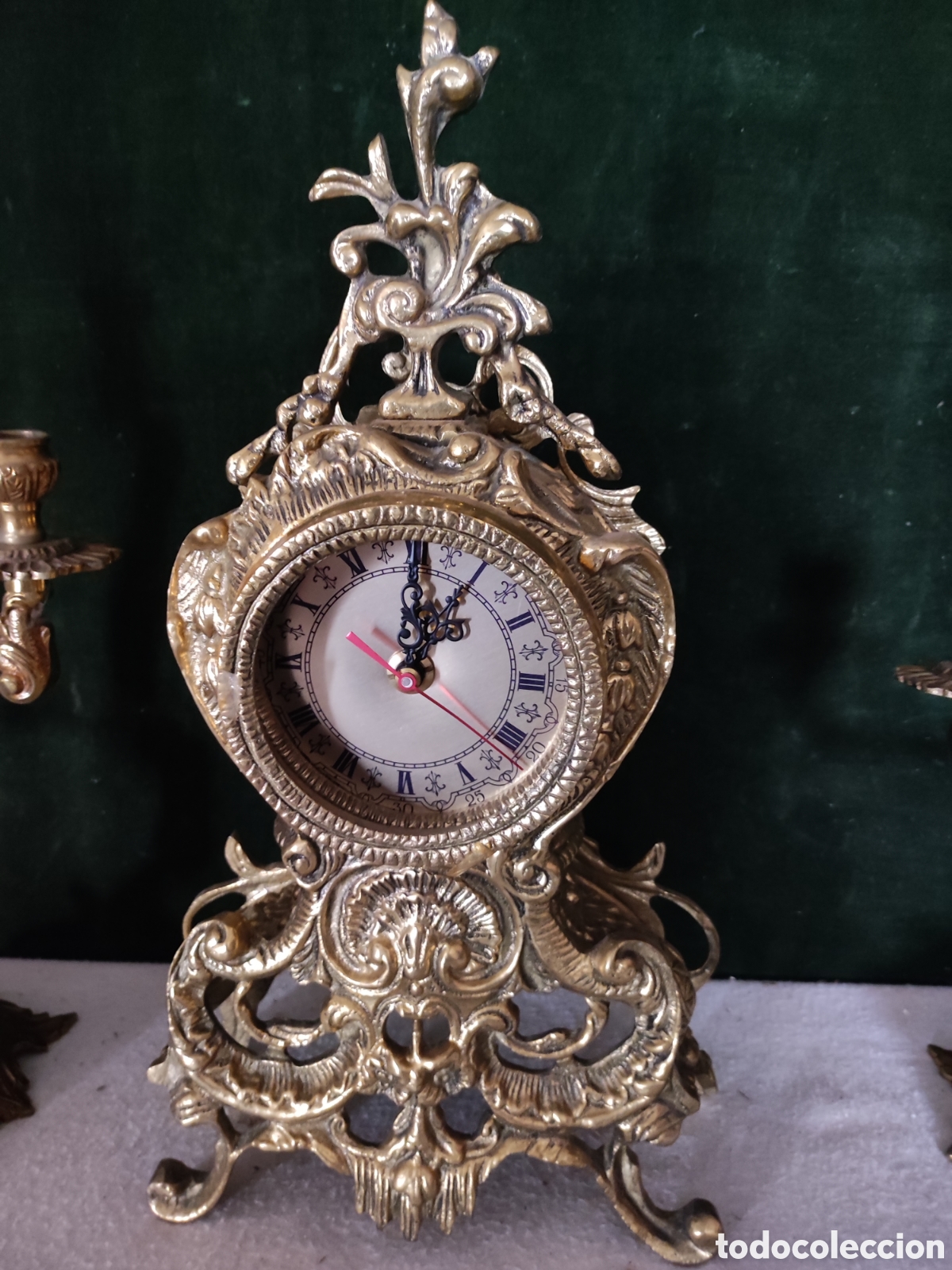 Relojes de carga manual: Reloj de sobremesa con candelabros - Foto 4