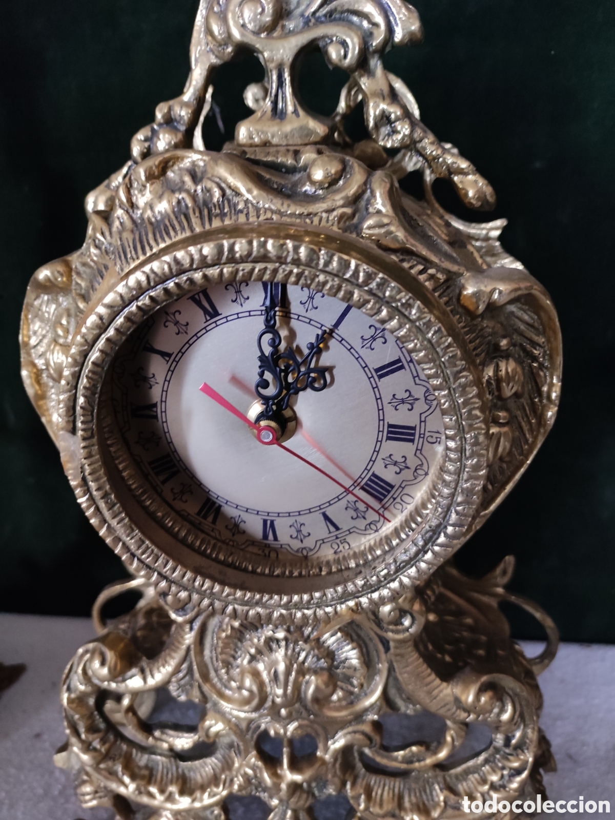 Relojes de carga manual: Reloj de sobremesa con candelabros - Foto 5